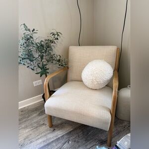 Neutral Beige Studio McGee Round Pillow